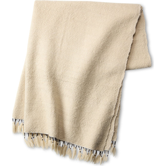 Margosa Dinam Throw by Jaipur Living in cream, gray. Made from 100% wool in a cottage & farmhouse style.