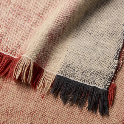 Margosa Siamak Throw by Jaipur Living in tan, red. Made from 100% wool in a modern style.
