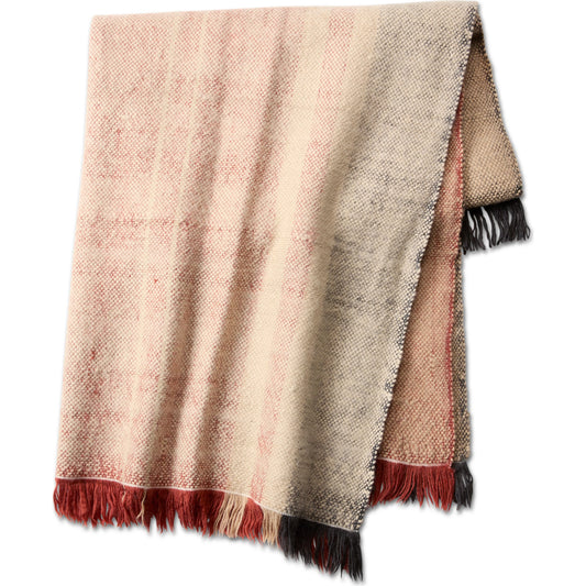 Margosa Siamak Throw by Jaipur Living in tan, red. Made from 100% wool in a modern style.