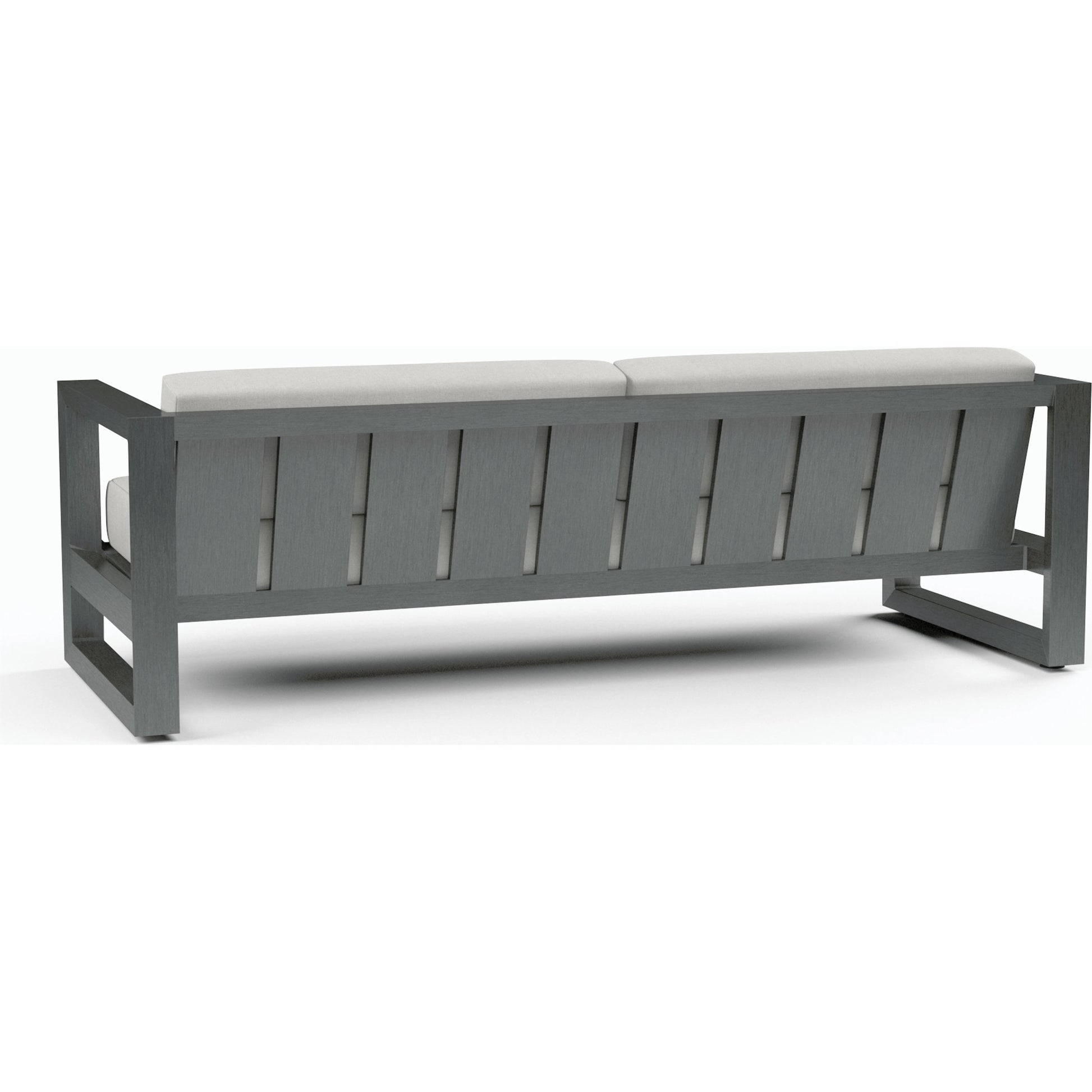 Redondo Outdoor Sofa by Sunset West in slate. Made from aluminum in a modern style.