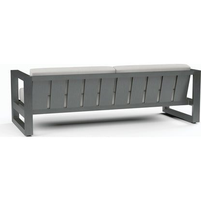 Redondo Outdoor Sofa by Sunset West in slate. Made from aluminum in a modern style.