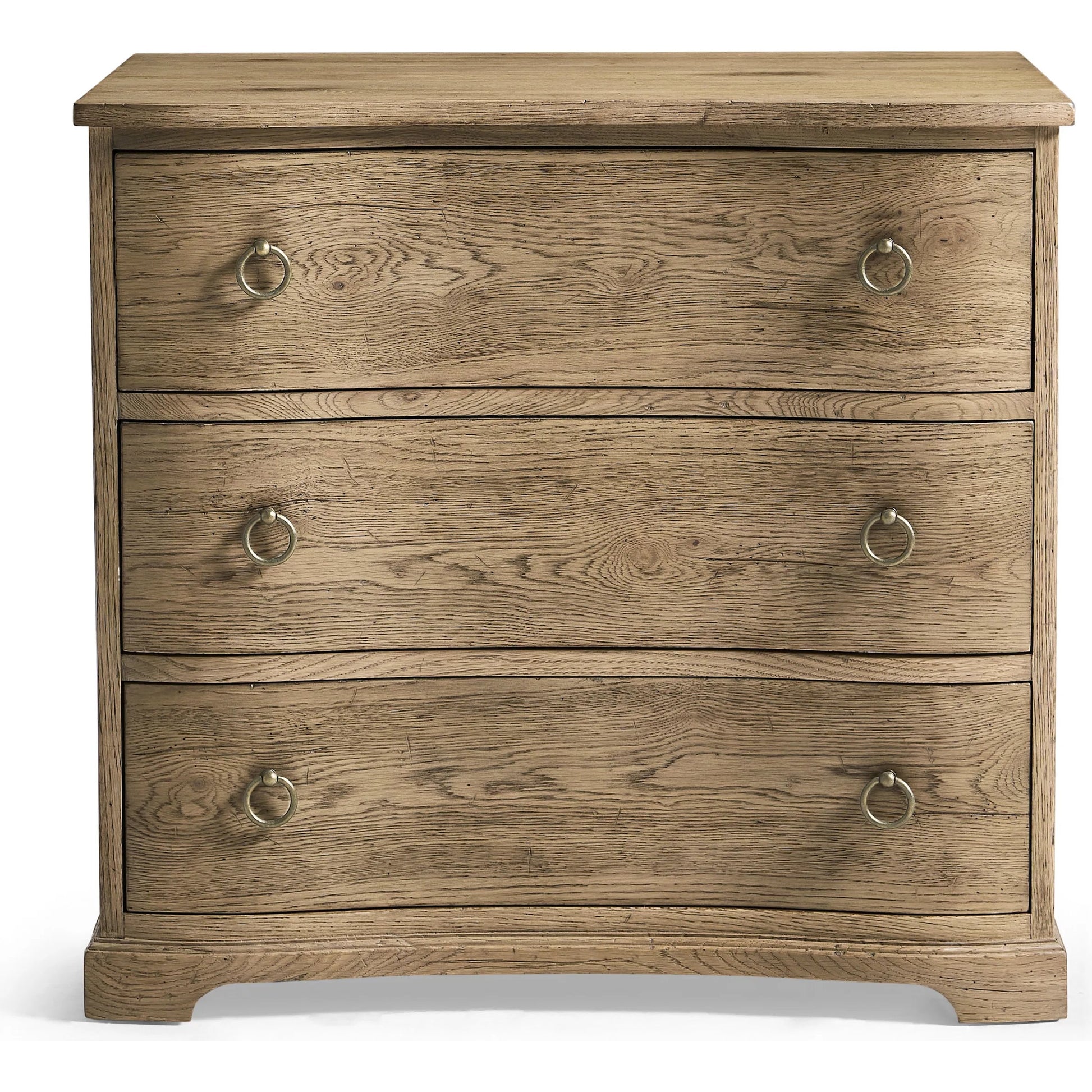 Echo Canyon Three Drawer Nightstand by Jonathan Charles in faded oak. Made from main oak in a unique style.
