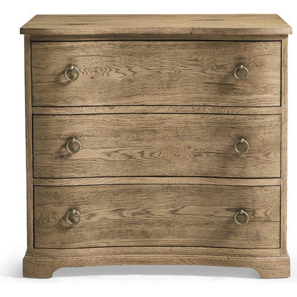 Echo Canyon Three Drawer Nightstand by Jonathan Charles in faded oak. Made from main oak in a unique style.