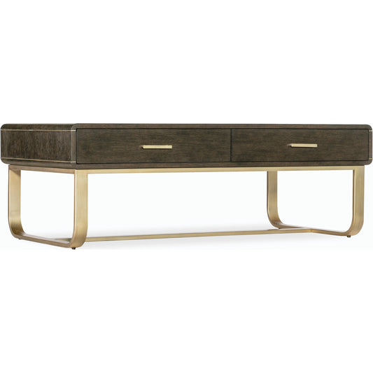 001 SI-2185831 | Primary Silo | Commerce & Market Metropolitan Cocktail Table by Hooker Furniture in dark wood and dark wood finish. Made from oak veneers, metal tube and sheet metal in a modern style.