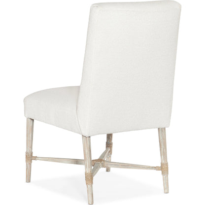 Serenity Side Chair (Set of 2) by Hooker Furniture in beige and arctic, surf. Made from beech, rope, fabric in a modern style.