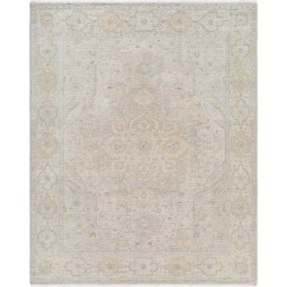 Mashad MHS-2300 Rug by Surya in ivory, sage, taupe, mist gray, pale gold. Made from wool in a unique style.