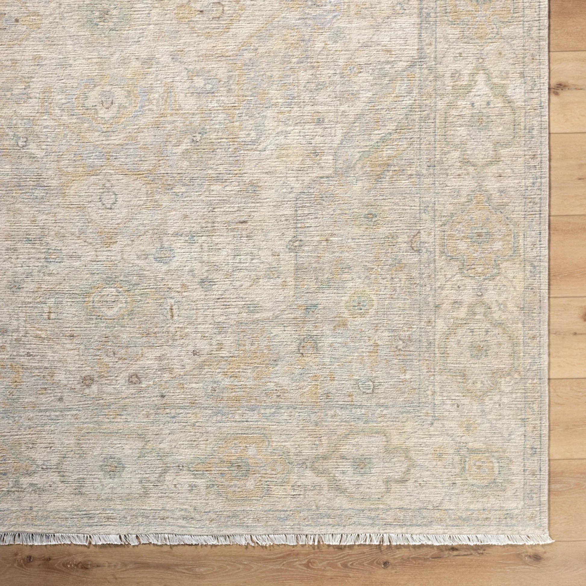 Mashad MHS-2300 Rug by Surya in ivory, sage, taupe, mist gray, pale gold. Made from wool in a unique style.