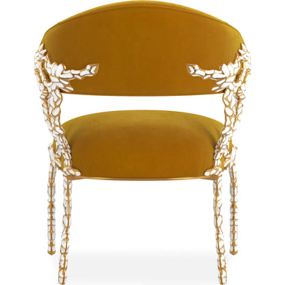 Glimmer of Hope Chair by Caracole in gold brush. Made from metal in a eclectic & global style.
