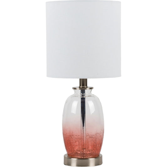 Manitoba - 29896 by Surya in pink and metallicpainted. Made from linen, polyester, glass, metal in a transitional style.