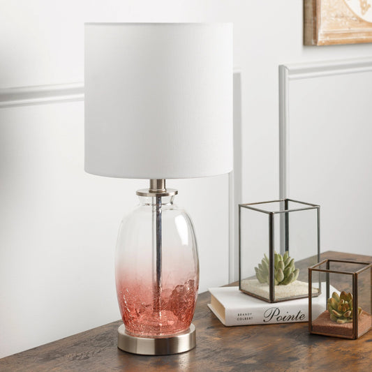 Manitoba - 29896 by Surya in pink and metallicpainted. Made from linen, polyester, glass, metal in a transitional style.