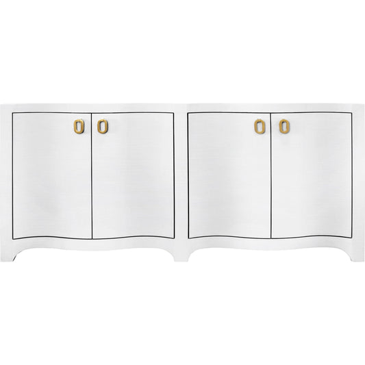 Miffy Curved Front Four Door Buffet by Worlds Away. Made from solid wood, mdf in a unique style.