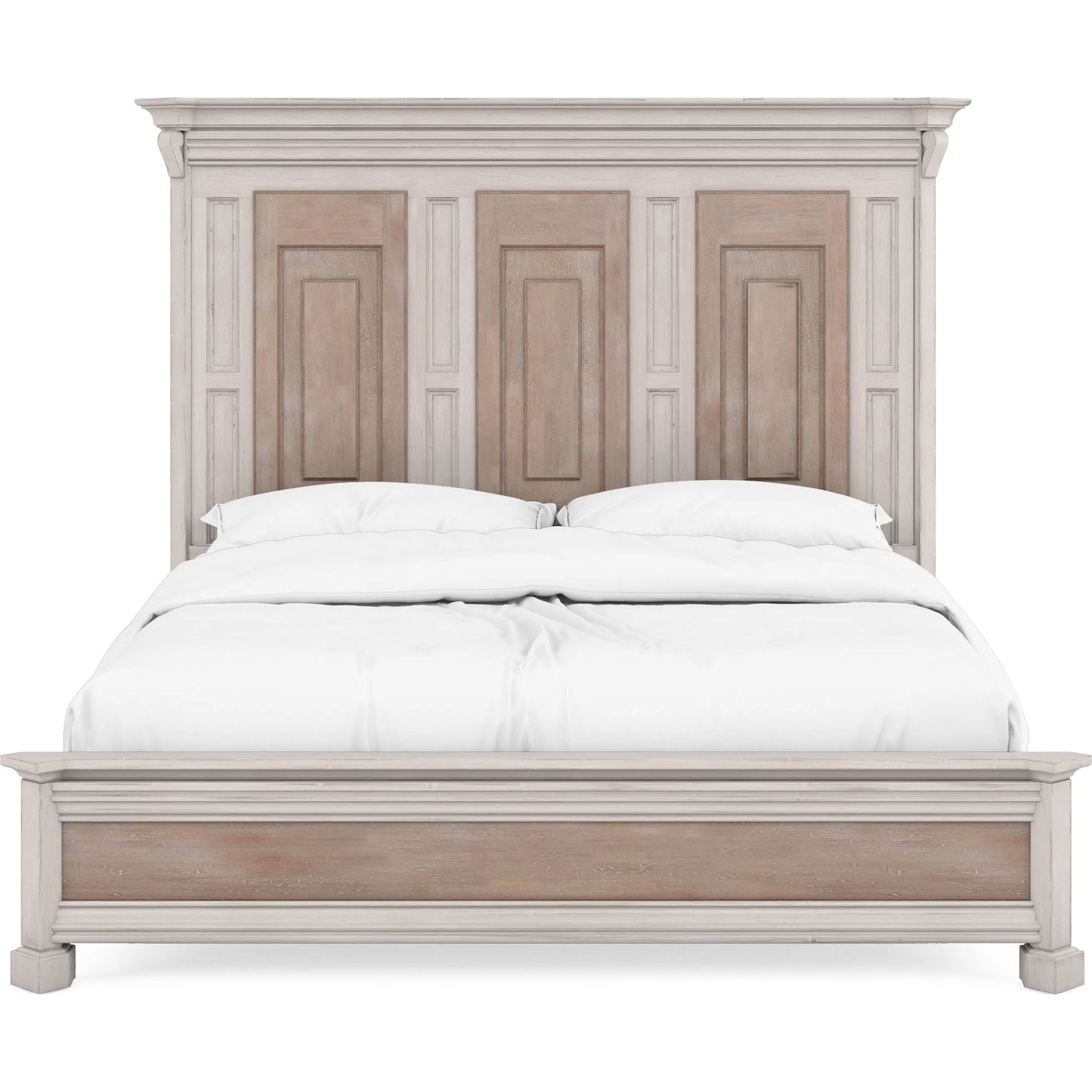 004 SI-2155735,SI-2155736,SI-2155737 | Additional Silo | Alcove Panel Bed by A.R.T. Furniture in belgian ivory, washed maple. Made from acacia solids, maple veneers in a traditional style.