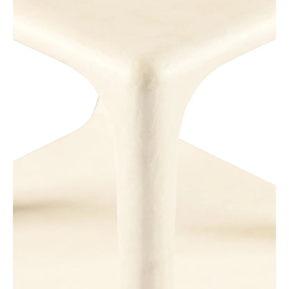 Westwood End Table by Hooker Furniture in white plaster. Made from wood veneers in a transitional style.
