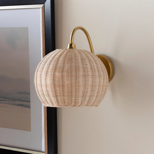 Mina - 25327 by Livabliss in natural and platednaturalplated. Made from rattan, metal in a coastal style.