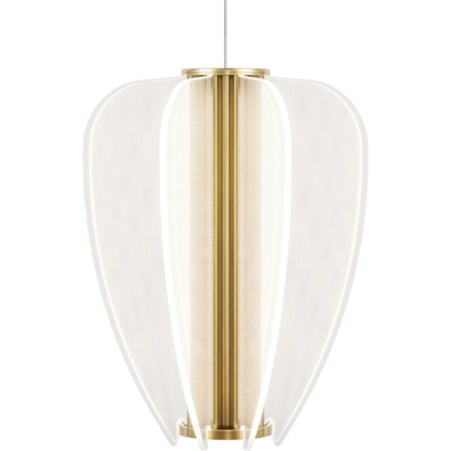 002 SI-2229053 | Primary Silo | Mini Nyra Pendant by Visual Comfort & Co. in plated brass. Made from acrylic in a unique style.