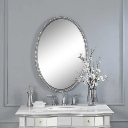 Sherise Oval Mirror by Uttermost. Made from metal, glass in a modern style.