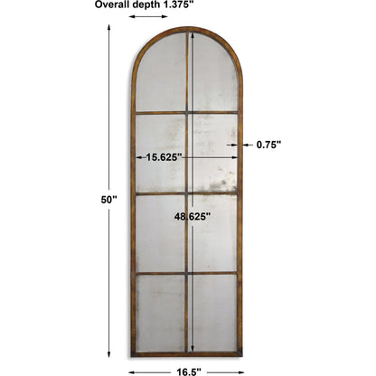 Amiel Mirror by Uttermost in brown. Made from metal in a modern style.