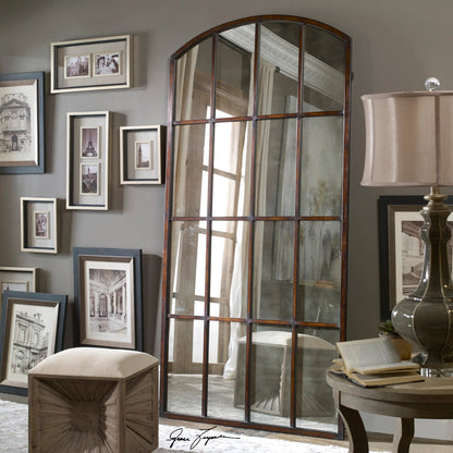 Amiel Antique Arch Mirror by Uttermost. Made from metal, glass, mdf in a cottage & farmhouse style.