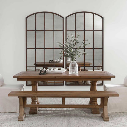 Amiel Antique Arch Mirror by Uttermost. Made from metal, glass, mdf in a cottage & farmhouse style.