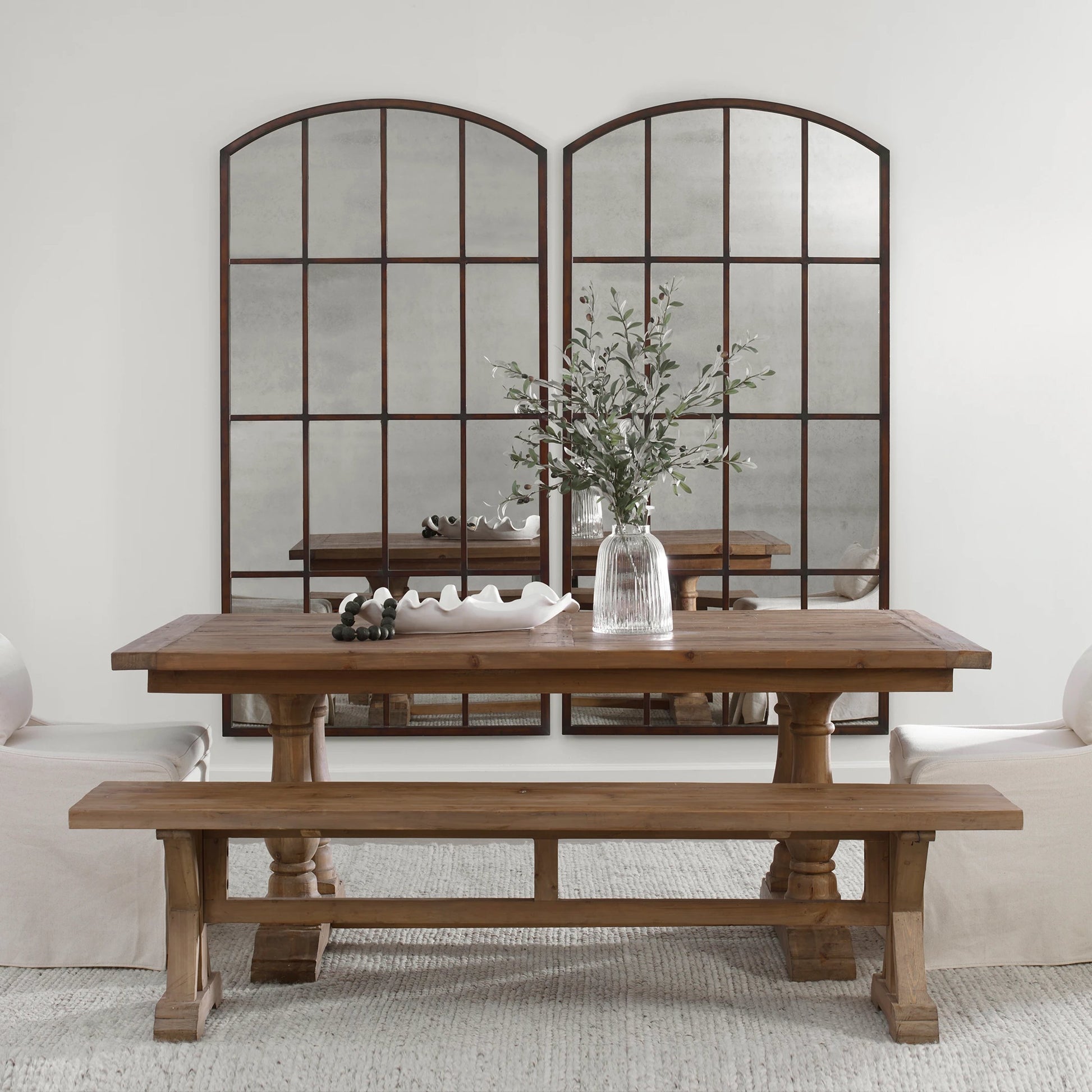Amiel Antique Arch Mirror by Uttermost. Made from metal, glass, mdf in a cottage & farmhouse style.