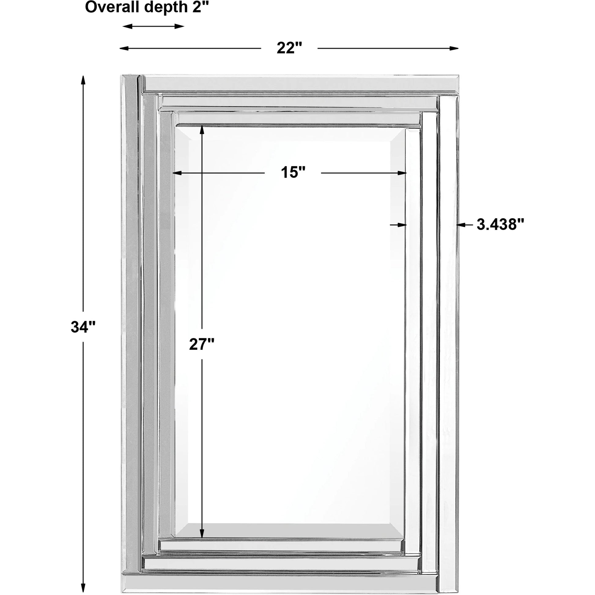Alanna Frameless Vanity Mirror by Uttermost. Made from glass, mdf in a modern style.
