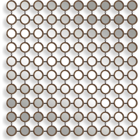 Dinuba Champagne Mirror by Uttermost in silver. Made from metal in a modern style.