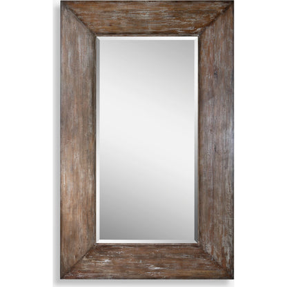 Langford Large Wood Mirror by Uttermost. Made from chinese poplar, glass, plywood in a cottage & farmhouse style.