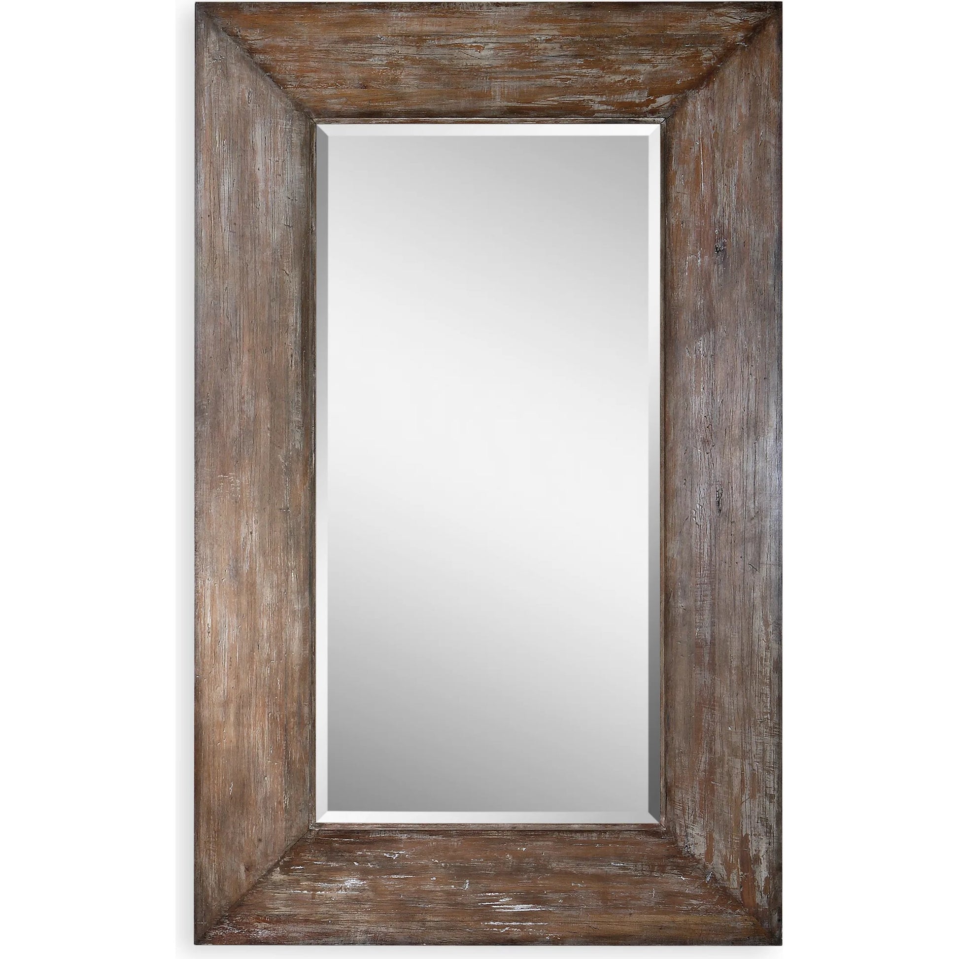 Langford Large Wood Mirror by Uttermost. Made from chinese poplar, glass, plywood in a cottage & farmhouse style.