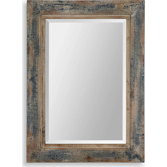 Bozeman Mirror by Uttermost in blue. Made from mirror, fir, mdf in a cottage & farmhouse style.