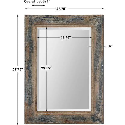 Bozeman Mirror by Uttermost in blue. Made from mirror, fir, mdf in a cottage & farmhouse style.