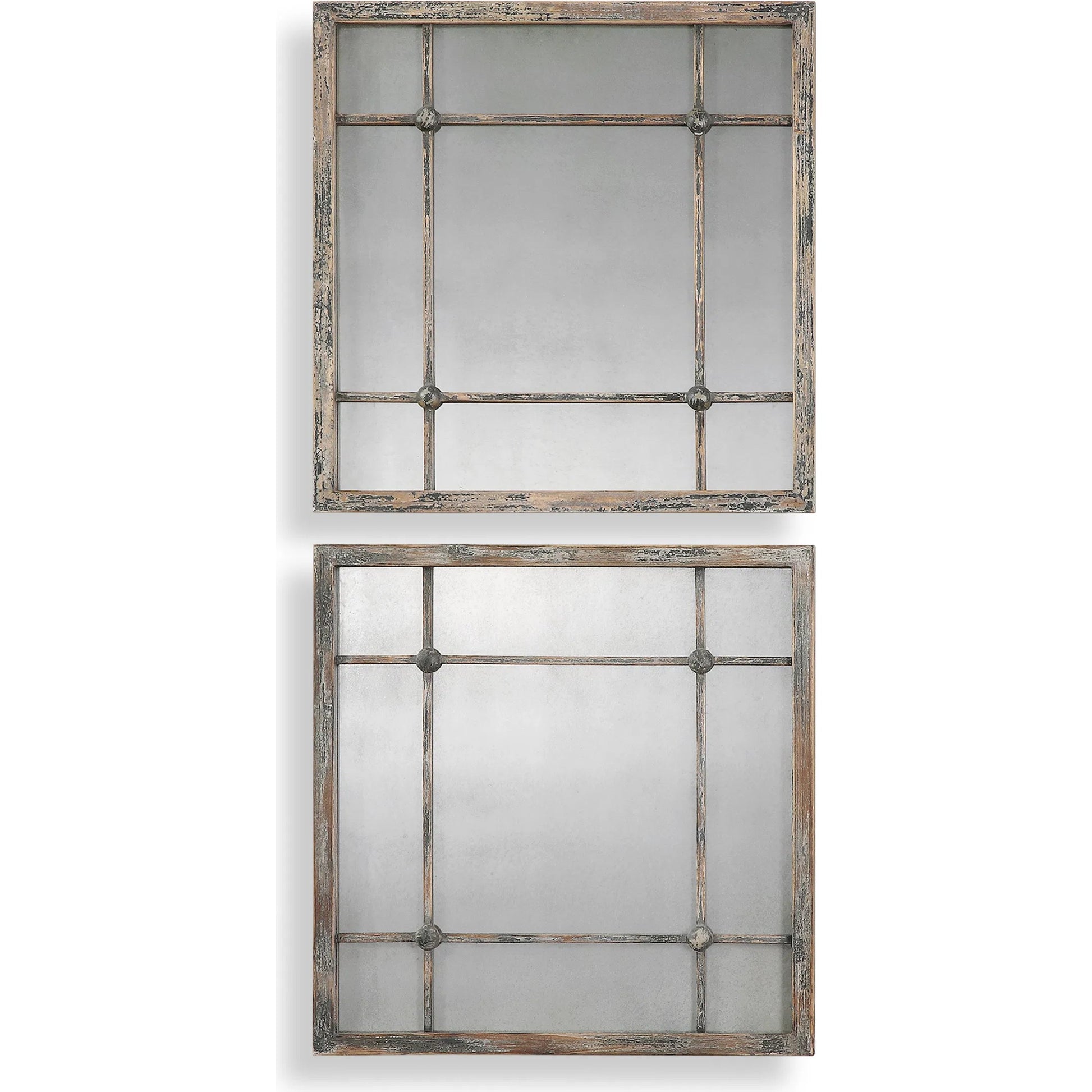 Saragano Square Mirrors (Set of 2) by Uttermost. Made from fir in a cottage & farmhouse style.