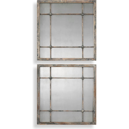 Saragano Square Mirrors (Set of 2) by Uttermost. Made from fir in a cottage & farmhouse style.