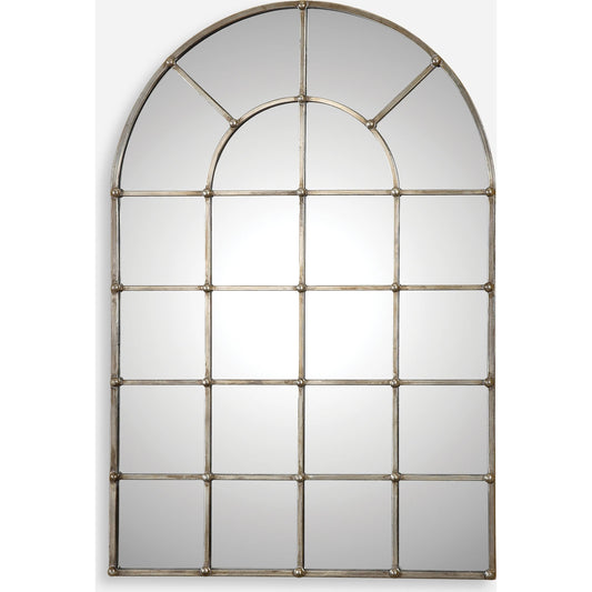 Barwell Arch Window Mirror by Uttermost. Made from metal in a cottage & farmhouse style.