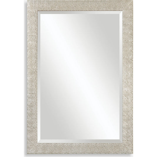 Porcius Mirror by Uttermost in silver. Made from pinewood in a transitional style.