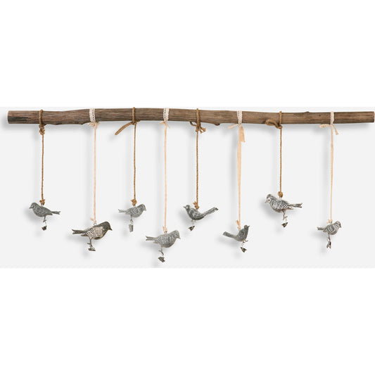 Birds on a Branch Wall Art by Uttermost in multi. Made from elm in a cottage & farmhouse style.