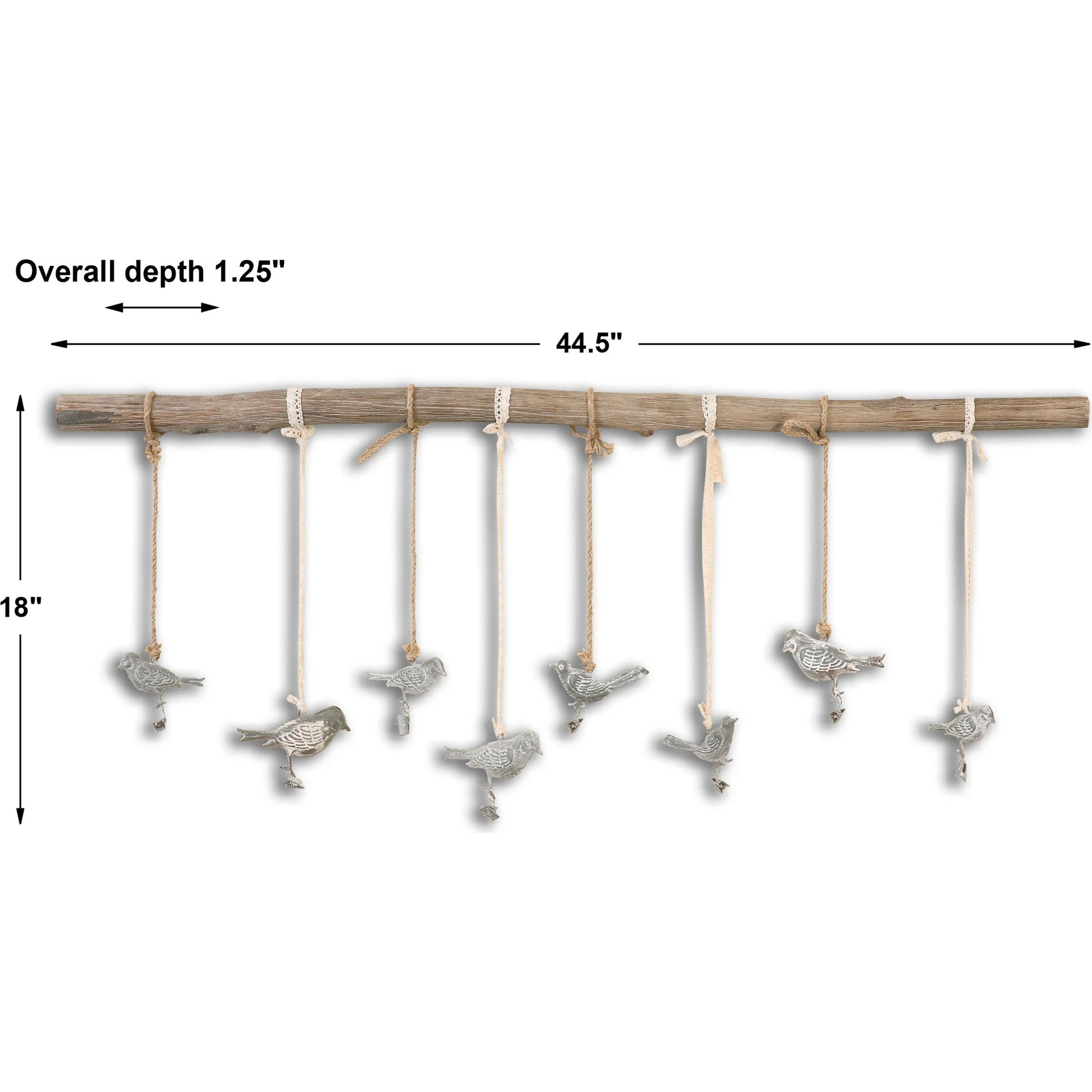 Birds on a Branch Wall Art by Uttermost in multi. Made from elm in a cottage & farmhouse style.
