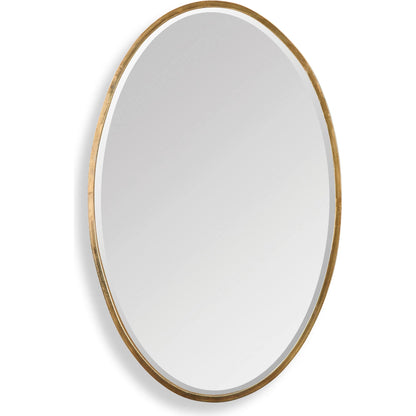 Herleva Mirror by Uttermost in gold. Made from metal in a modern style.
