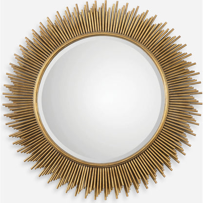 Marlo Mirror by Uttermost in gold. Made from iron, mirror, mdf in a modern style.