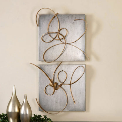 Harmony Metal Wall Art (Set of 2) by Uttermost in multi and metal. Made from metal in a modern style.