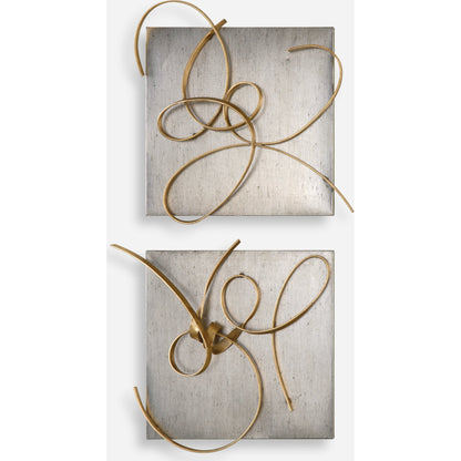 Harmony Metal Wall Art (Set of 2) by Uttermost in multi and metal. Made from metal in a modern style.