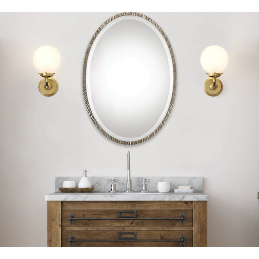 Annadel Oval Wall Mirror by Uttermost. Made from metal, mdf, mirror in a modern style.