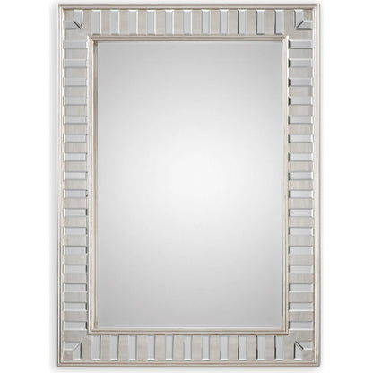 Lanester Mirror by Uttermost in silver. Made from wood, mdf, mirror in a modern style.