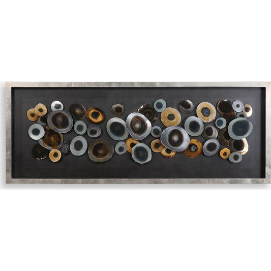 Discs Shadow Box by Uttermost in silver. Made from mdf, glass, iron, acrylic in a modern style.