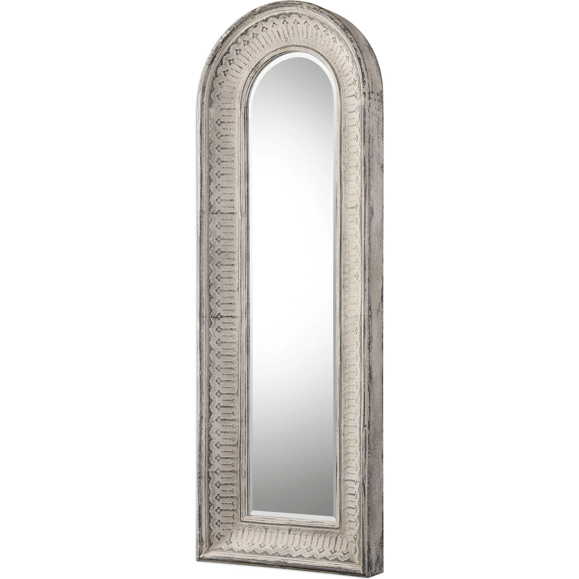 Argenton Arch Mirror by Uttermost in gray. Made from glass, iron, mdf in a cottage & farmhouse style.