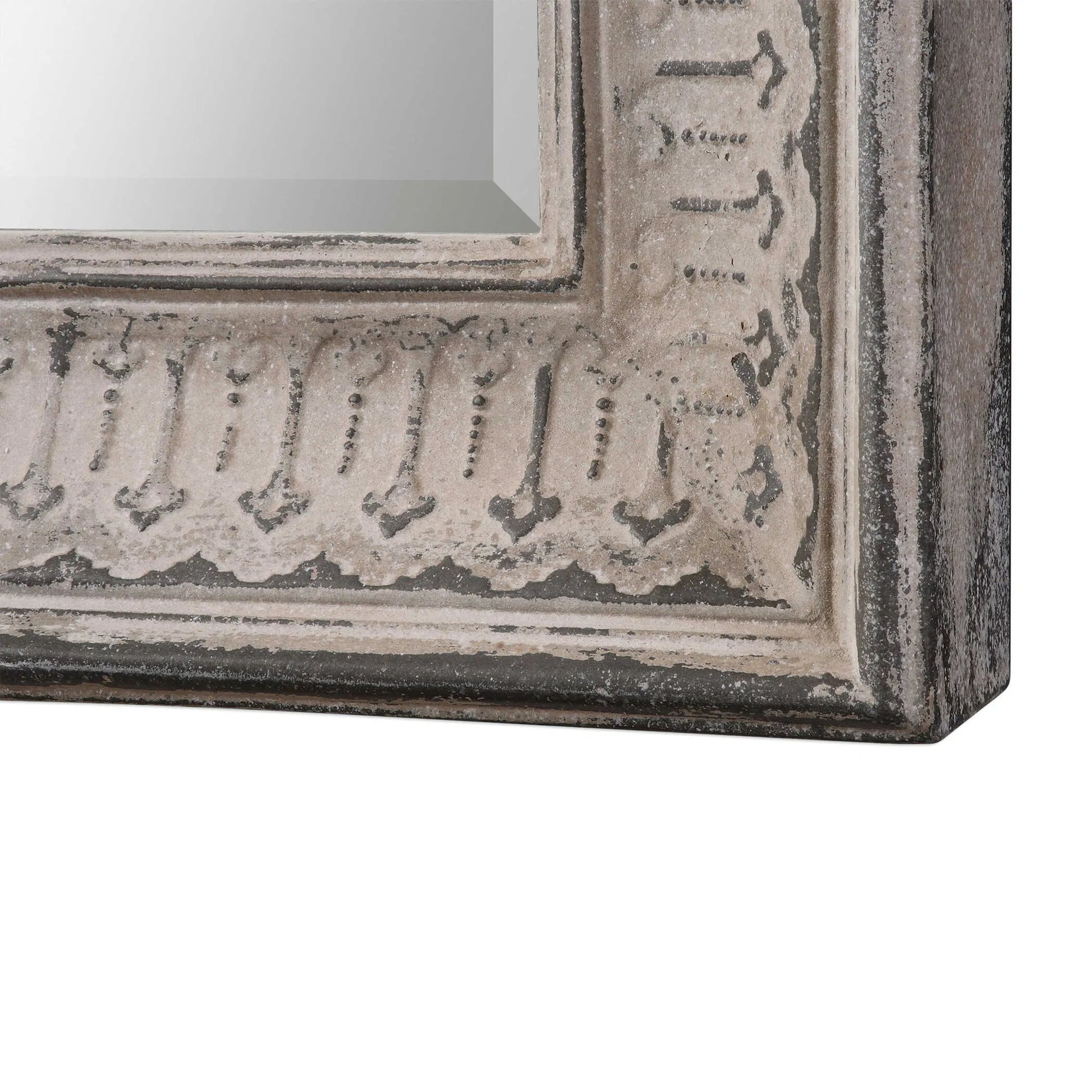 Argenton Arch Mirror by Uttermost in gray. Made from glass, iron, mdf in a cottage & farmhouse style.