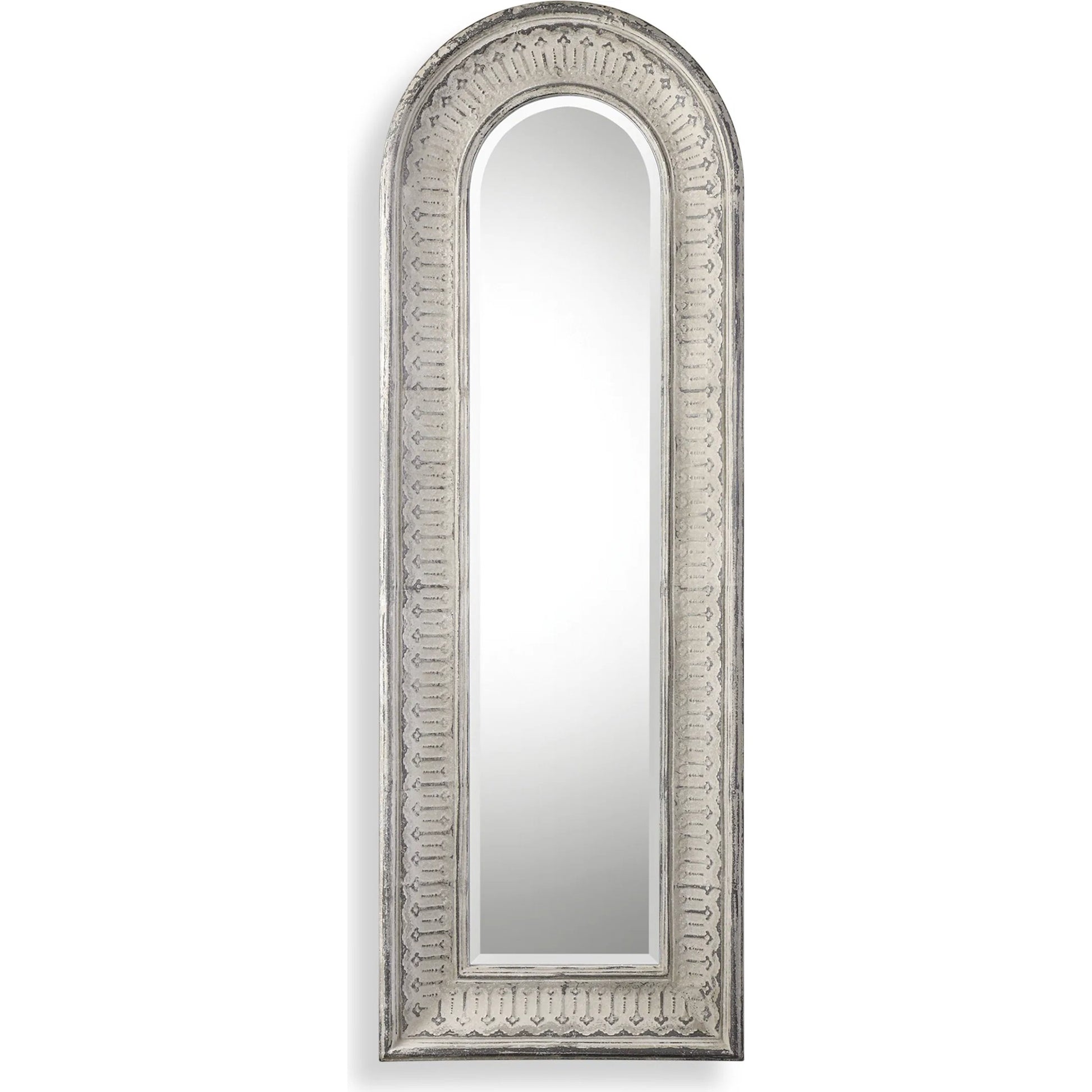 Argenton Arch Mirror by Uttermost in gray. Made from glass, iron, mdf in a cottage & farmhouse style.