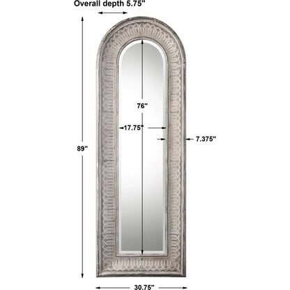 Argenton Arch Mirror by Uttermost in gray. Made from glass, iron, mdf in a cottage & farmhouse style.