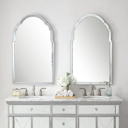 Brayden Frameless Arched Mirror by Uttermost. Made from mirror, mdf in a transitional style.
