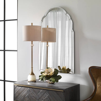 Brayden Frameless Arched Mirror by Uttermost. Made from mirror, mdf in a transitional style.