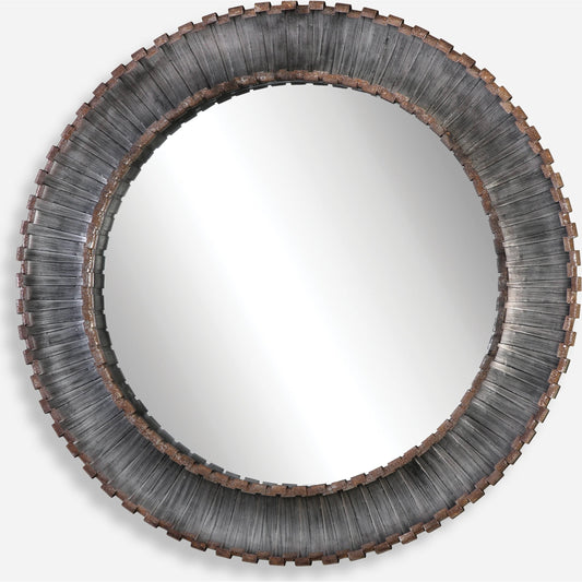 Tanaina Mirror by Uttermost in silver. Made from mirror, metal, mdf in a modern style.